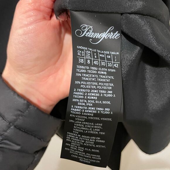 EUC Max Mara Womens Black Sheath Dress Sz. 8 Sheer Panel - Picture 3 of 4